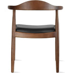 Solid Wood Elbow Kennedy Chairs Oak and Faux Leather Dining Armchair For Kitchen Bedroom Office