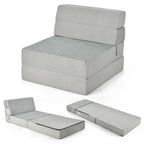 Tri-Fold Folding Chair Convertible Sleeper Bed - 75 x 28 x 6