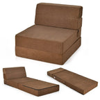 Tri-Fold Folding Chair Convertible Sleeper Bed - 75 x 28 x 6 