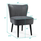 Set of 2 Armless Upholstered Leisure Accent Chair