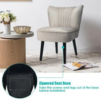Set of 2 Armless Upholstered Leisure Accent Chair