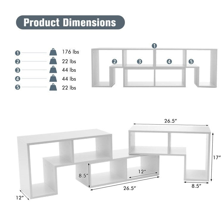 TV Stand - 3-Piece Modular - For TVs up to 65"