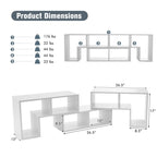 TV Stand - 3-Piece Modular - For TVs up to 65"