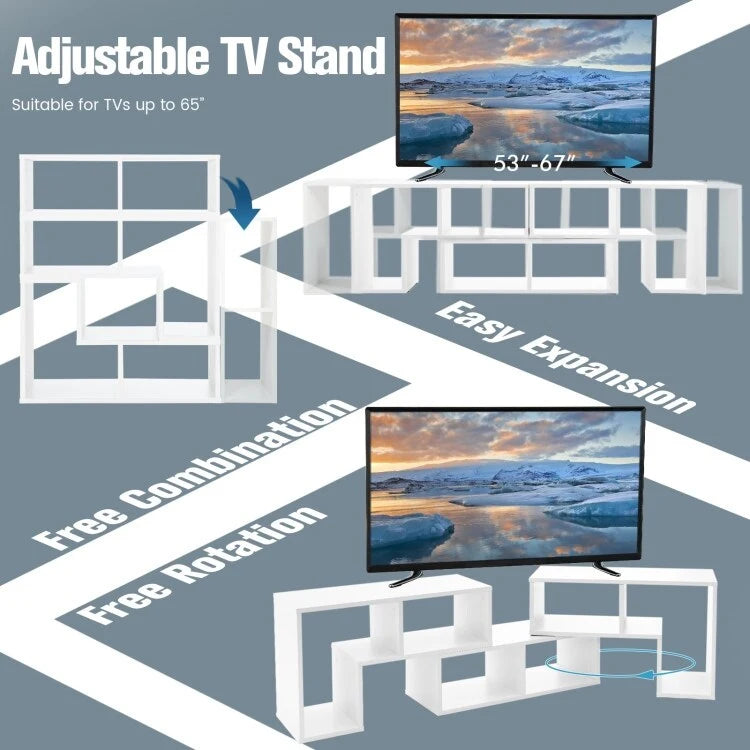 TV Stand - 3-Piece Modular - For TVs up to 65"