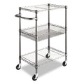 3-Tier Metal Kitchen Cart / Utility Cart with Adjustable Shelves and Casters - 28 x 16 x 39 inches