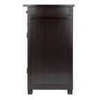 Savannah Utility Kitchen Cart, Espresso - 26.89 x 17.72 x 34.02 inches