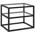 vidaXL Console Table Transparent 19.7x15.7x15.7 Tempered Glass - 19.7 x 15.7 x 15.7