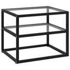 vidaXL Console Table Transparent 19.7x15.7x15.7 Tempered Glass - 19.7 x 15.7 x 15.7