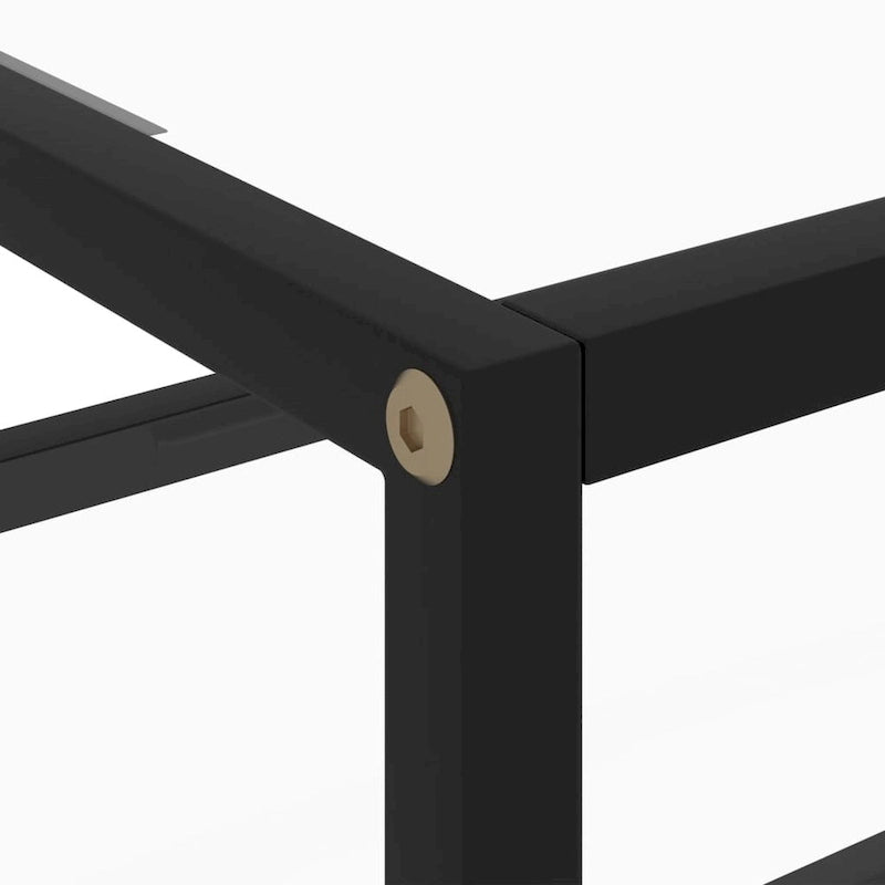 vidaXL Console Table Transparent 19.7x15.7x15.7 Tempered Glass - 19.7 x 15.7 x 15.7