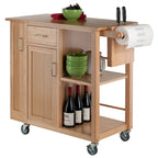 Douglas Utility Kitchen Cart, Natural - 42.52 x 18.98 x 35.63 inches