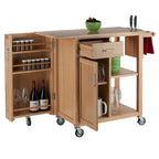 Douglas Utility Kitchen Cart, Natural - 42.52 x 18.98 x 35.63 inches