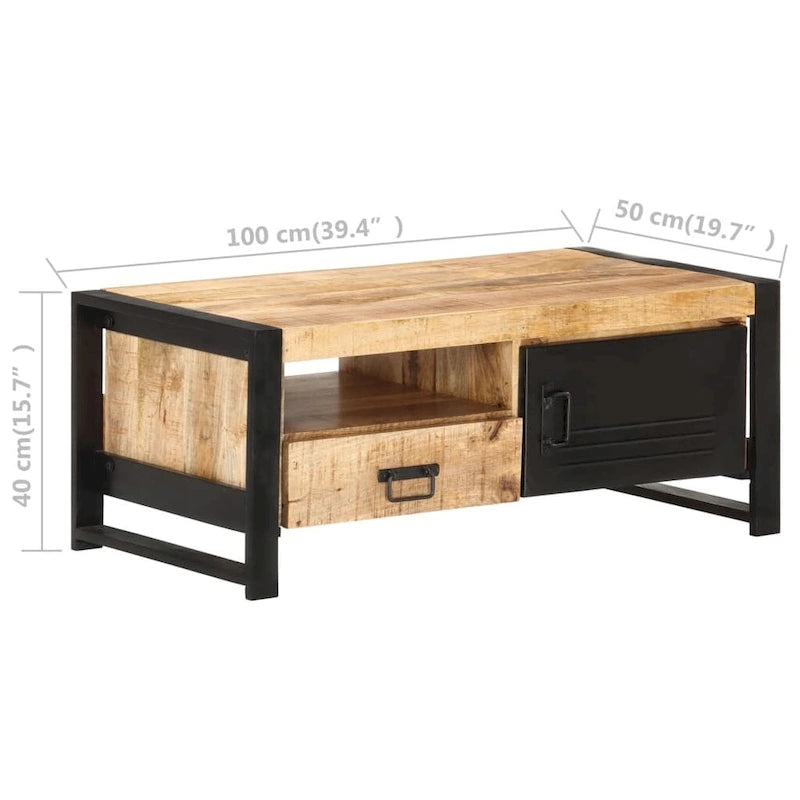 vidaXL Coffee Table Living Room End Table Accent Side Sofa Table Solid Wood