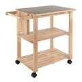 Mario Utility Kitchen Cart, Natural - 33.19 x 20.47 x 31.93 inches