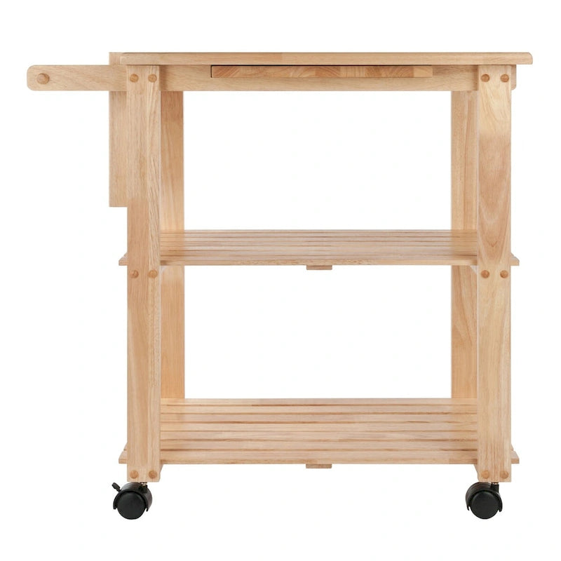 Mario Utility Kitchen Cart, Natural - 33.19 x 20.47 x 31.93 inches