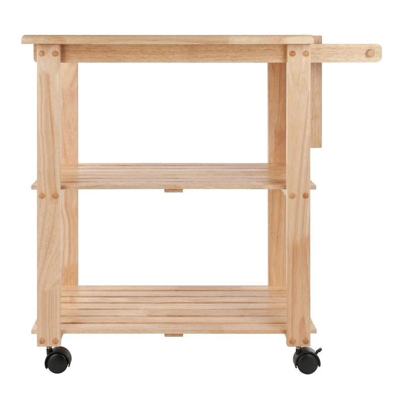 Mario Utility Kitchen Cart, Natural - 33.19 x 20.47 x 31.93 inches