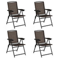 4PCS Adjustable Folding Fabric Chair Powder Coated Steel Tube - 21 x 27 x 35.5