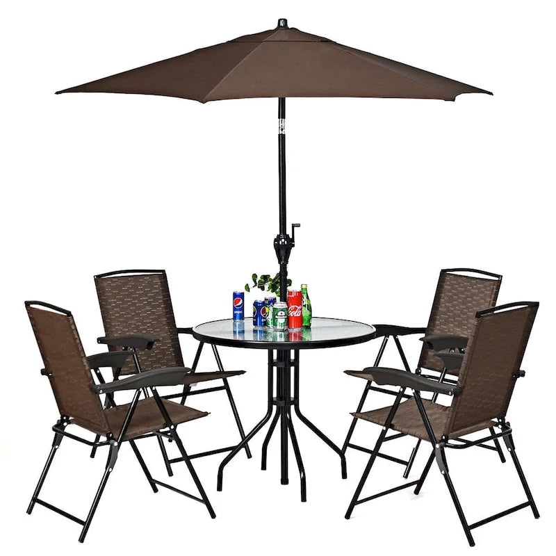 4PCS Adjustable Folding Fabric Chair Powder Coated Steel Tube - 21 x 27 x 35.5