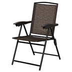4PCS Adjustable Folding Fabric Chair Powder Coated Steel Tube - 21 x 27 x 35.5