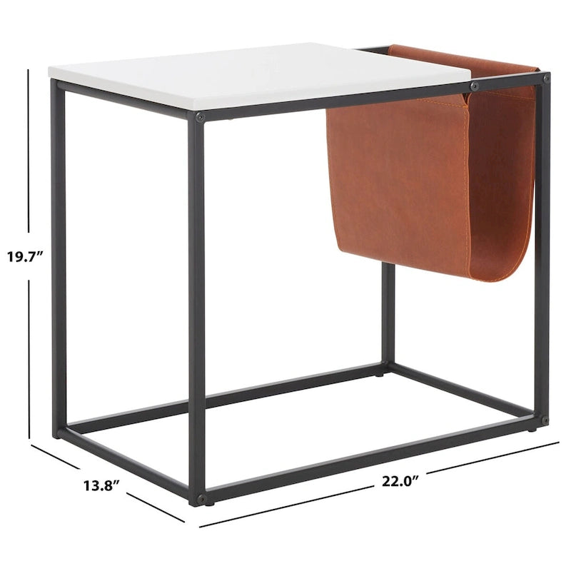 SAFAVIEH Eldora Side Table - 22 L x 14 W x 20 H - 22Wx14Dx20H
