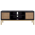 SAFAVIEH Cristen 1 Shelf Rattan Media Stand - 54 W x 15 D x 22 H - 54Wx15Dx22H