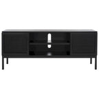 SAFAVIEH Cristen 1 Shelf Rattan Media Stand - 54 W x 15 D x 22 H - 54Wx15Dx22H