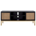 SAFAVIEH Cristen 1 Shelf Rattan Media Stand - 54 W x 15 D x 22 H - 54Wx15Dx22H