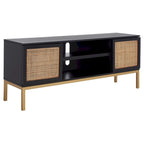 SAFAVIEH Cristen 1 Shelf Rattan Media Stand - 54 W x 15 D x 22 H - 54Wx15Dx22H