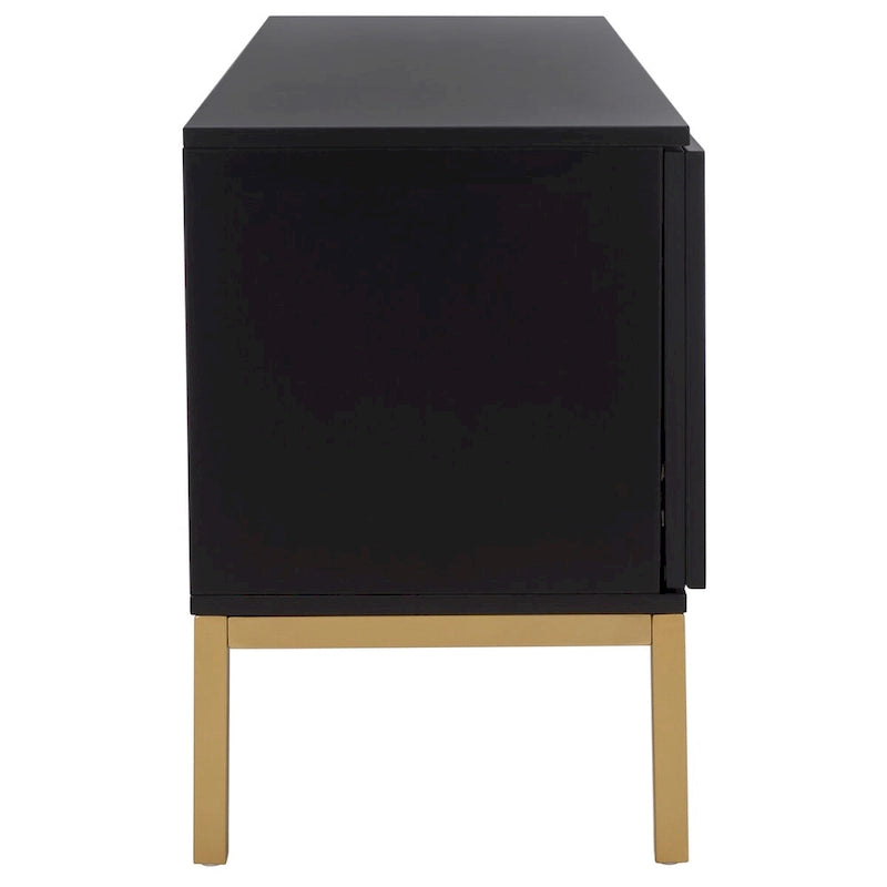 SAFAVIEH Cristen 1 Shelf Rattan Media Stand - 54 W x 15 D x 22 H - 54Wx15Dx22H
