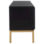SAFAVIEH Cristen 1 Shelf Rattan Media Stand - 54 W x 15 D x 22 H - 54Wx15Dx22H