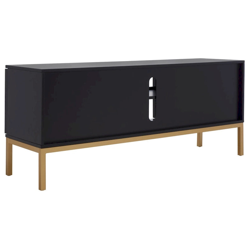 SAFAVIEH Cristen 1 Shelf Rattan Media Stand - 54 W x 15 D x 22 H - 54Wx15Dx22H