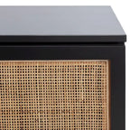 SAFAVIEH Cristen 1 Shelf Rattan Media Stand - 54 W x 15 D x 22 H - 54Wx15Dx22H