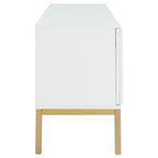 SAFAVIEH Cristen 1 Shelf Rattan Media Stand - 54 W x 15 D x 22 H - 54Wx15Dx22H
