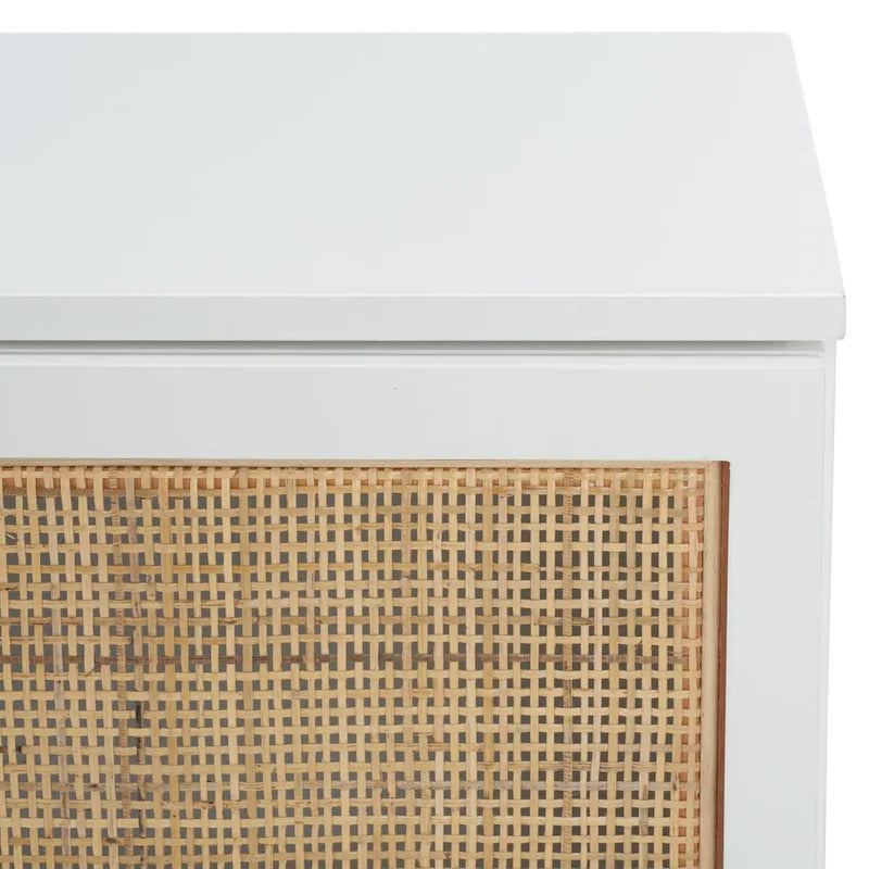 SAFAVIEH Cristen 1 Shelf Rattan Media Stand - 54 W x 15 D x 22 H - 54Wx15Dx22H