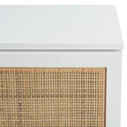 SAFAVIEH Cristen 1 Shelf Rattan Media Stand - 54 W x 15 D x 22 H - 54Wx15Dx22H