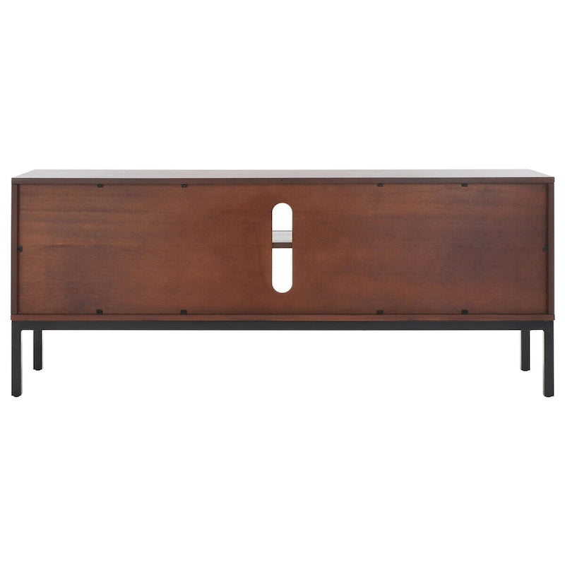 SAFAVIEH Cristen 1 Shelf Rattan Media Stand - 54 W x 15 D x 22 H - 54Wx15Dx22H