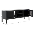 SAFAVIEH Cristen 1 Shelf Rattan Media Stand - 54 W x 15 D x 22 H - 54Wx15Dx22H
