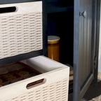 SAFAVIEH Cilla 2-Drawer And 3 Removable Baskets - 39.8 W x 12.5 L x 29.5 H - 41Wx13Dx26H