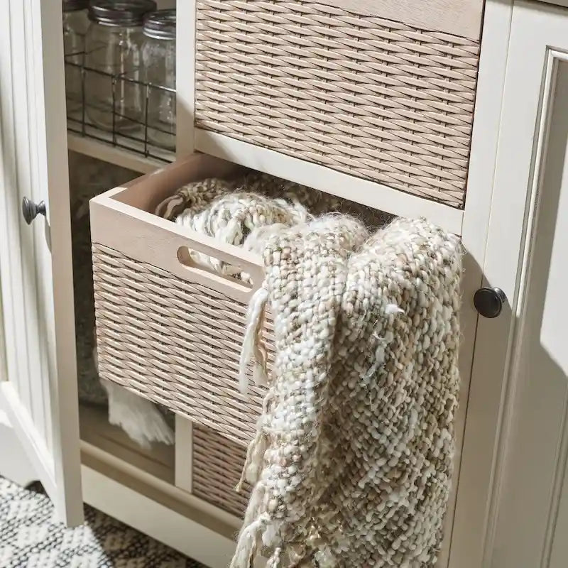 SAFAVIEH Cilla 2-Drawer And 3 Removable Baskets - 39.8 W x 12.5 L x 29.5 H - 41Wx13Dx26H