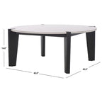 SAFAVIEH Couture Sarma Marble Top Round Coffee Table - 40 In. W x 40 In. D x 16 In. H - 40W x 40D x 16H