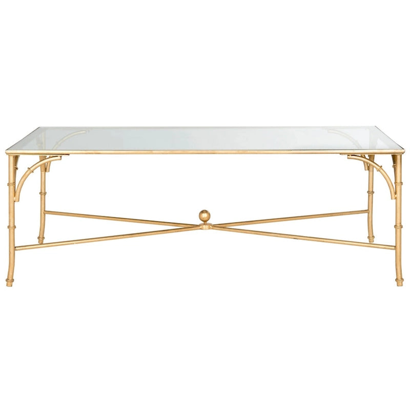 SAFAVIEH Telke Gold Coffee Table - 50 x 26 x 18 - 50Wx26Dx18H