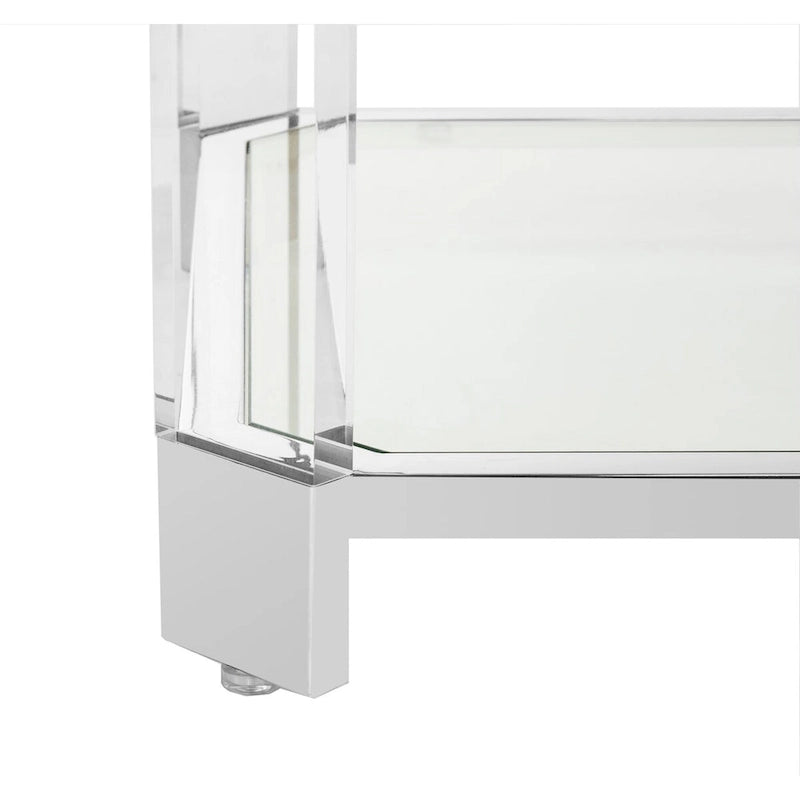 SAFAVIEH Couture Begoa Clear Glass Coffee Table - 58 W x 26 L x 16 H - 58Wx26Dx16H