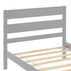 Wooden Bed with Headboard and Footboard,Twin Size