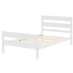Wooden Bed with Headboard and Footboard,Twin Size