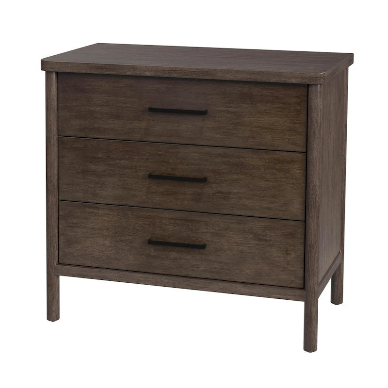 Lennon 3 Drawer Rounded Leg Wood Dresser