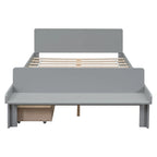 Full Bed with Footboard Bench,2 drawers