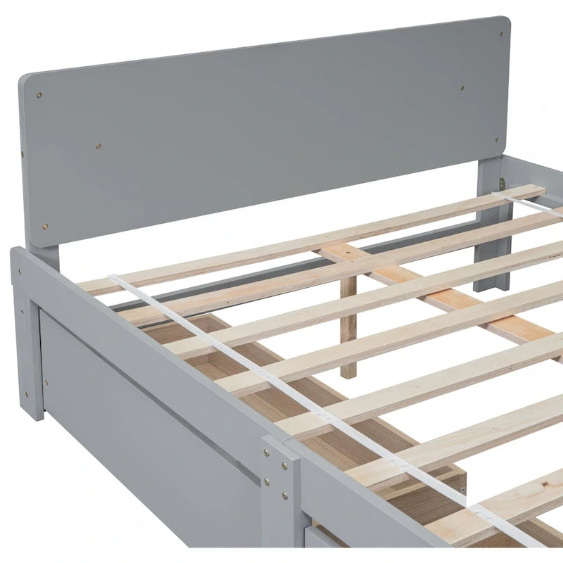 Full Bed with Footboard Bench,2 drawers