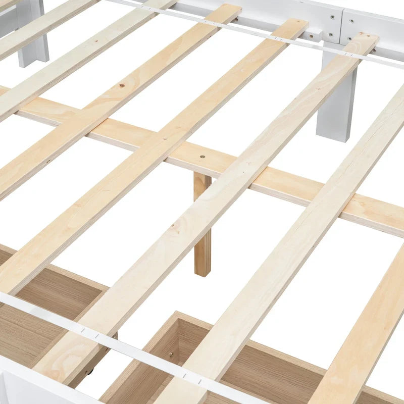 Full Bed with Footboard Bench,2 drawers