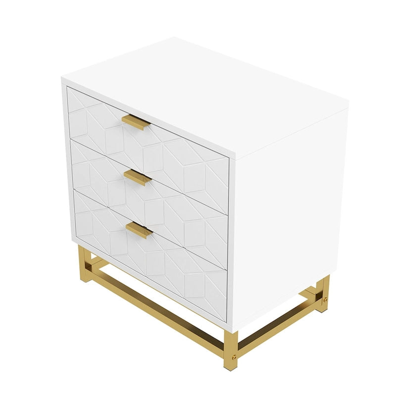 3 Drawer Dresser, with Metal Legs