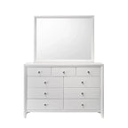 Sim 5 Piece White Panel Bedroom Set