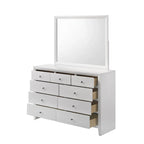 Sim 5 Piece White Panel Bedroom Set